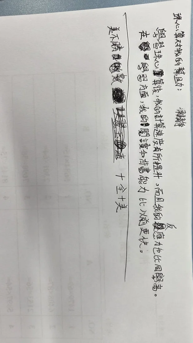 學員親筆分享二